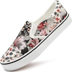 (3-3148)  Women's Slip on Canvas Sneakers  Sz 5